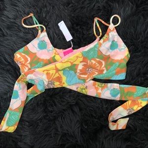CANDY wrap bikini tank top